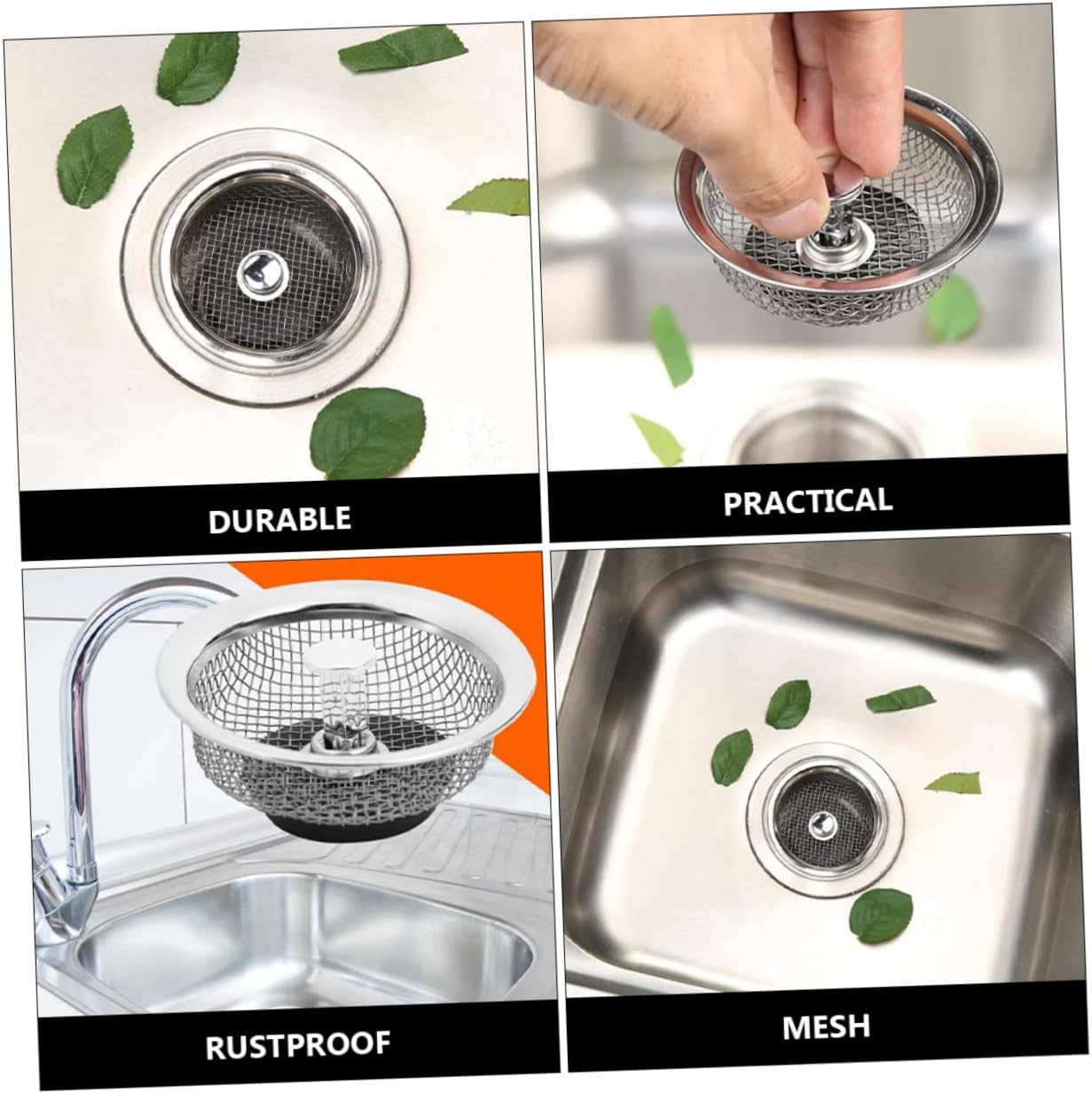 Drainwise Stainless Sink Strainer Stopper Set Product Image 06