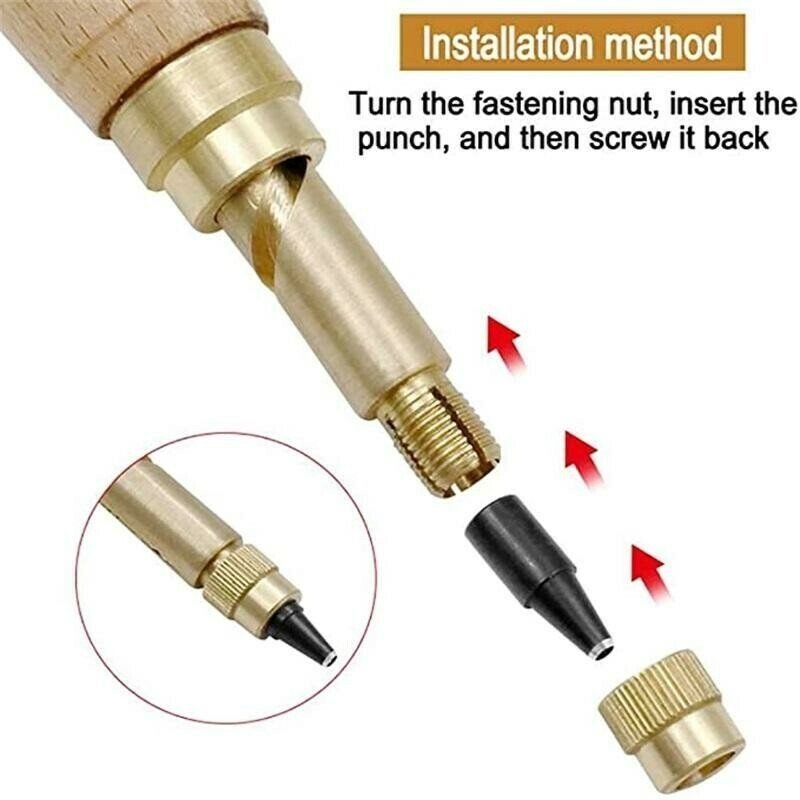 Drift Leather Hole Punch Brass Rotary Tool Product Image 03