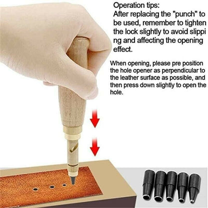 Drift Leather Hole Punch Brass Rotary Tool Product Image 04