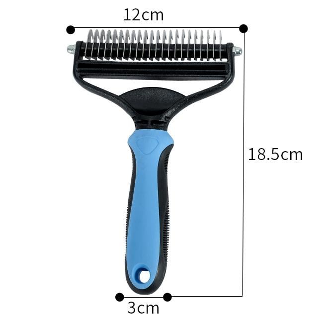 Dual Action Coat Rake Dog Deshedding Dematting Comb Product Image 01