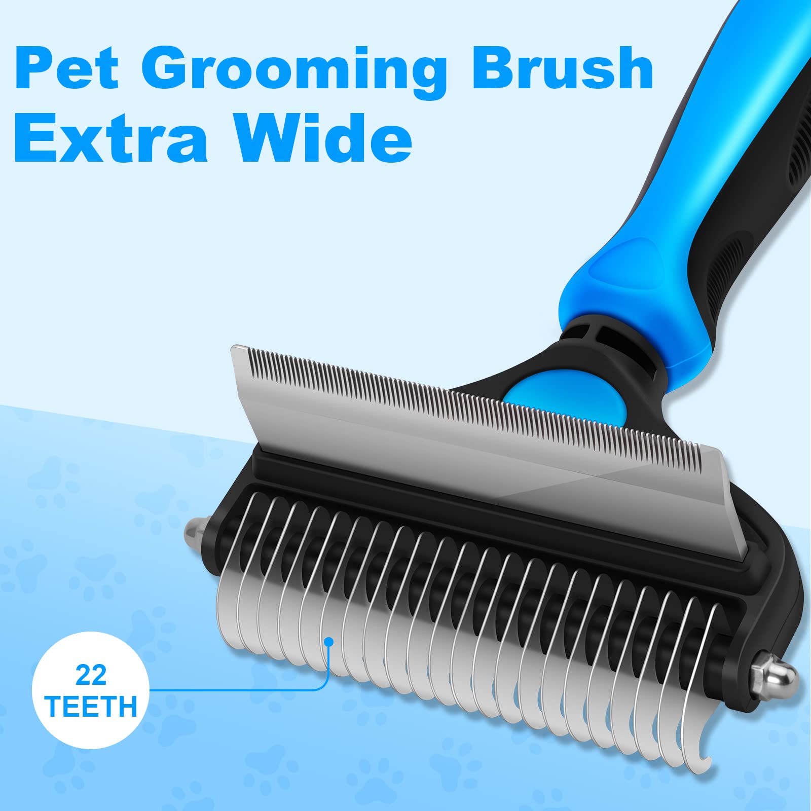 Dual Action Coat Rake Dog Deshedding Dematting Comb Product Image 07