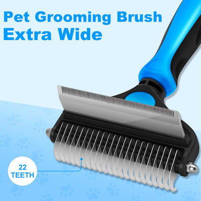 Dual Action Coat Rake Dog Deshedding Dematting Comb Product Image 07