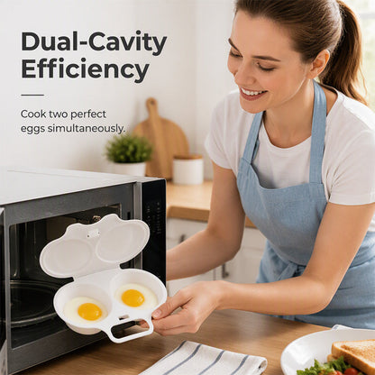 Dual Cavity Egg Poacher With Lid Product Image 01