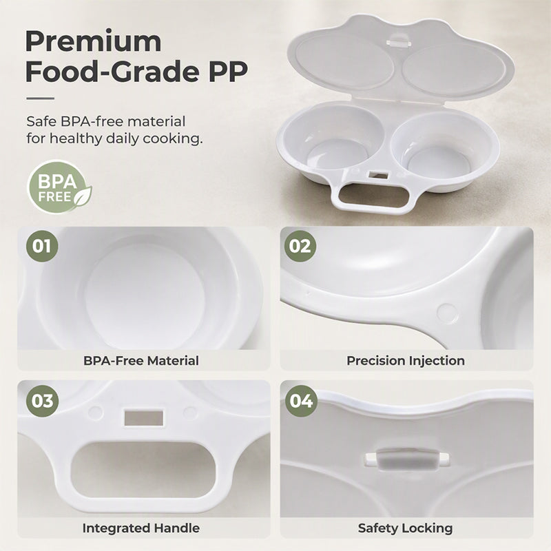 Dual Cavity Egg Poacher With Lid Product Image 06