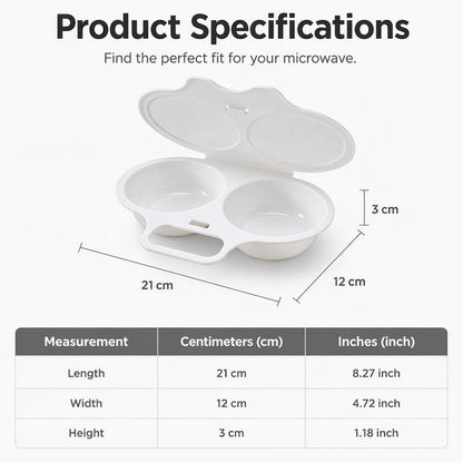 Dual Cavity Egg Poacher With Lid Product Image 09