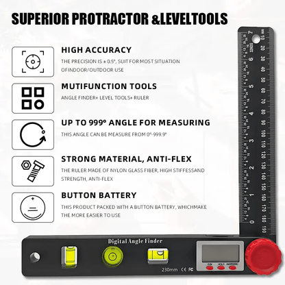 Durameasure Digital Angle Finder Ruler Level Product Image 04