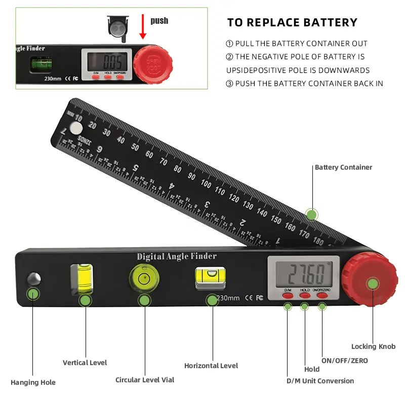 Durameasure Digital Angle Finder Ruler Level Product Image 08