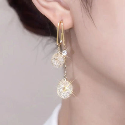 Evening Glow Crystal Tassel Earrings Product Image 07