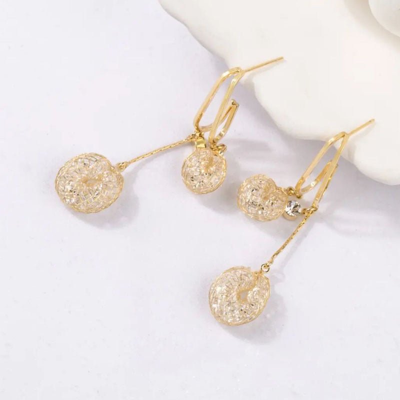 Evening Glow Crystal Tassel Earrings Product Image 09