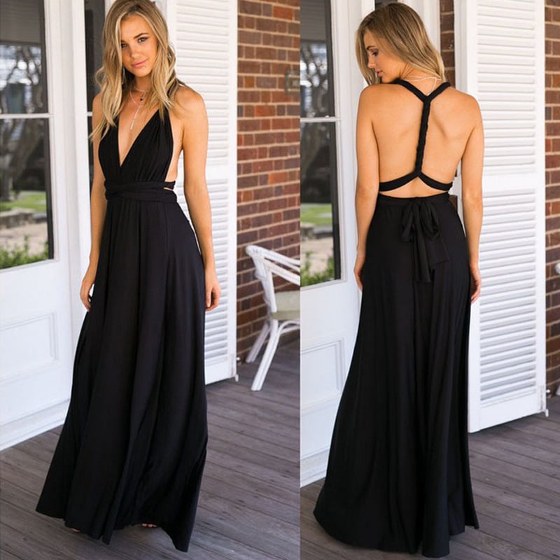 Everform Convertible Wrap Maxi Dress Product Image 01