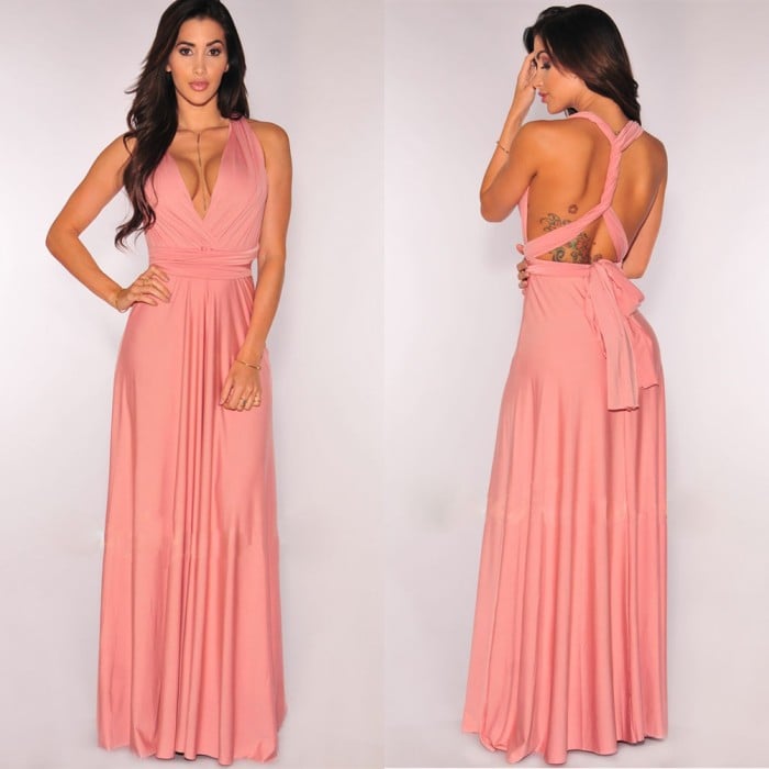 Everform Convertible Wrap Maxi Dress Product Image 10