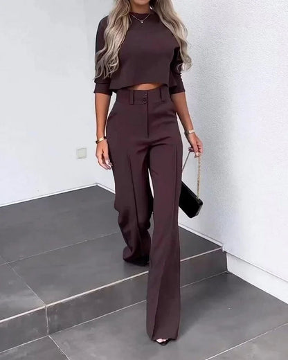 Everline High Waisted Womens Pantsuit Product Image 01