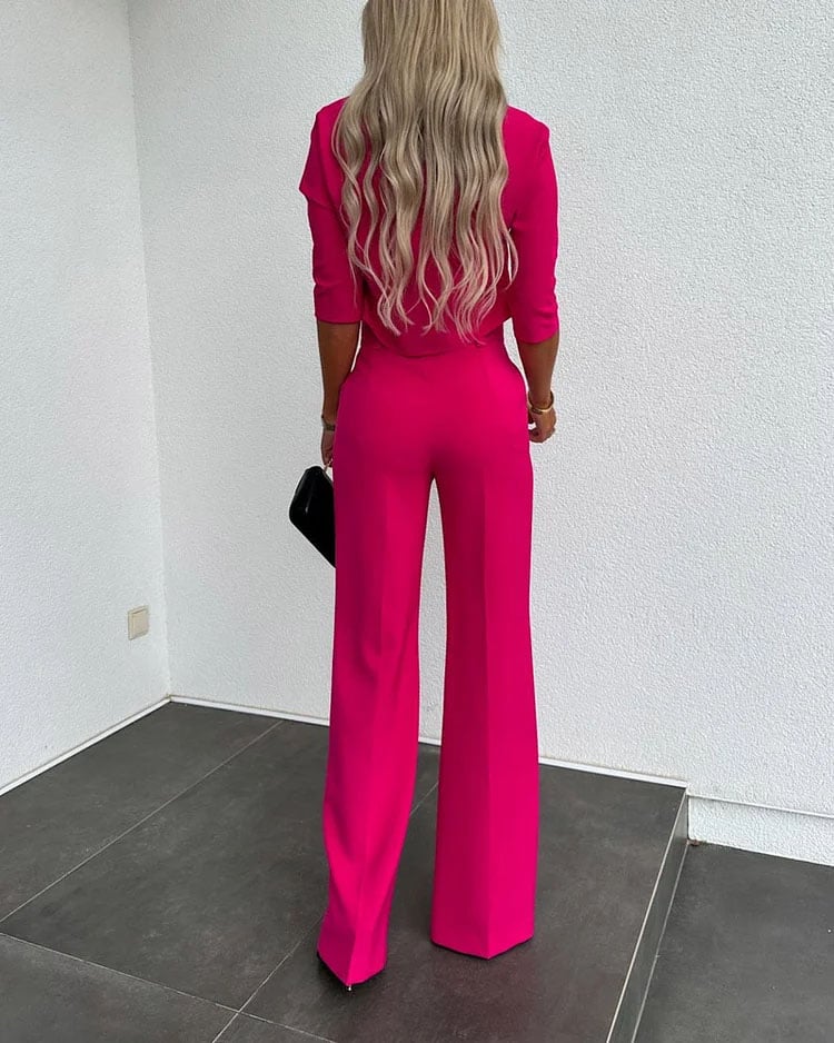Everline High Waisted Womens Pantsuit Product Image 05