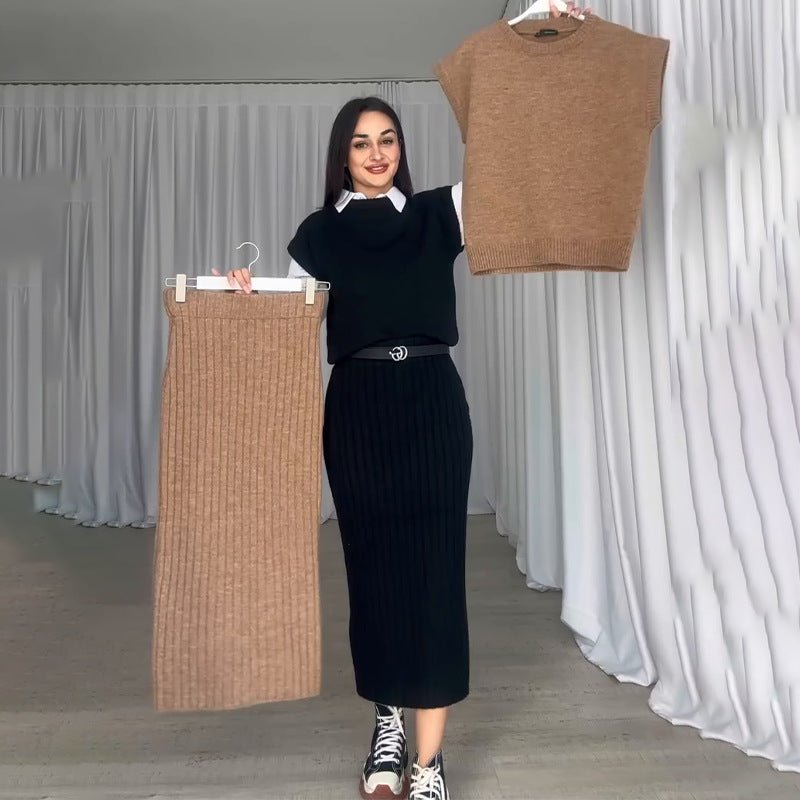 Everly Ribbed Knit Two Piece Skirt Set Product Image 02
