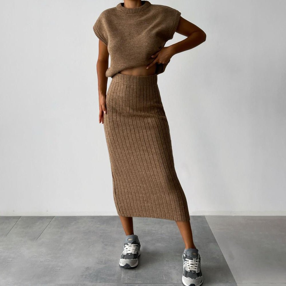 Everly Ribbed Knit Two Piece Skirt Set Product Image 03