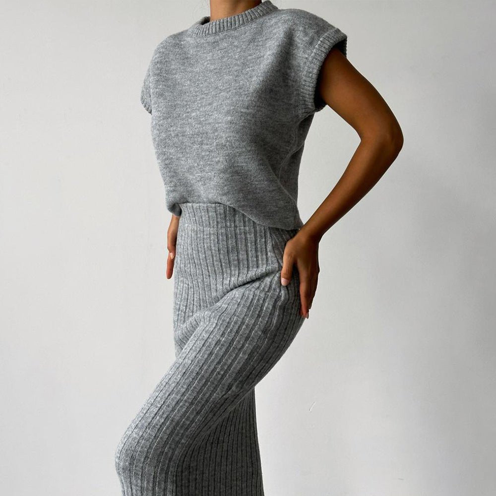Everly Ribbed Knit Two Piece Skirt Set Product Image 05