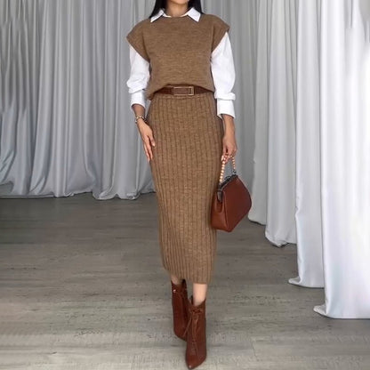 Everly Ribbed Knit Two Piece Skirt Set Product Image 07