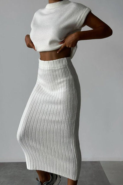 Everly Ribbed Knit Two Piece Skirt Set Product Image 09