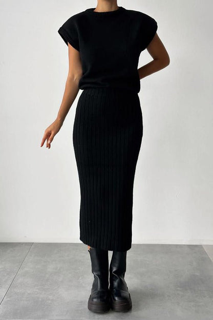 Everly Ribbed Knit Two Piece Skirt Set Product Image 10