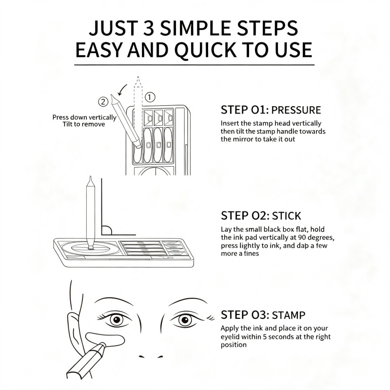 Eye Makeup Stamp Kit Lash Wing Dotter Product Image 09