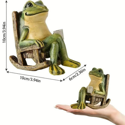 Fable Solar Frog Garden Statue Product Image 02