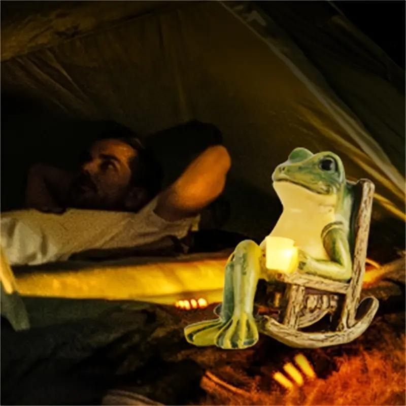 Fable Solar Frog Garden Statue Product Image 05