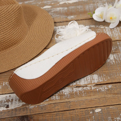 Fayla Flower Accent Slip On Wedge Sandals Product Image 06