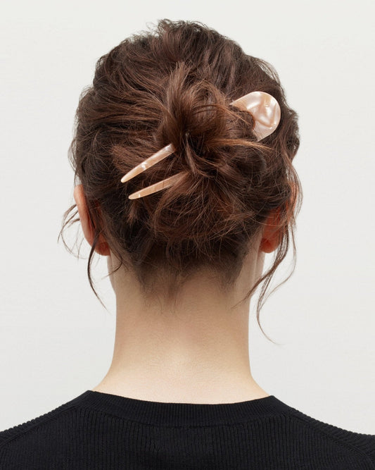 Finora French Hair Pin Opalite Checker Product Image 01