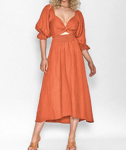 Fira Reversible Cotton Tie Back Dress Product Image 12