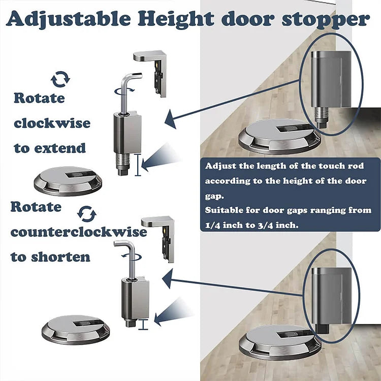 Firmhold Zinc Alloy Press Lock Door Stopper Product Image 04