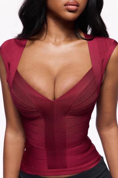 Fitted Bandage Style Crop Top Product Image 04