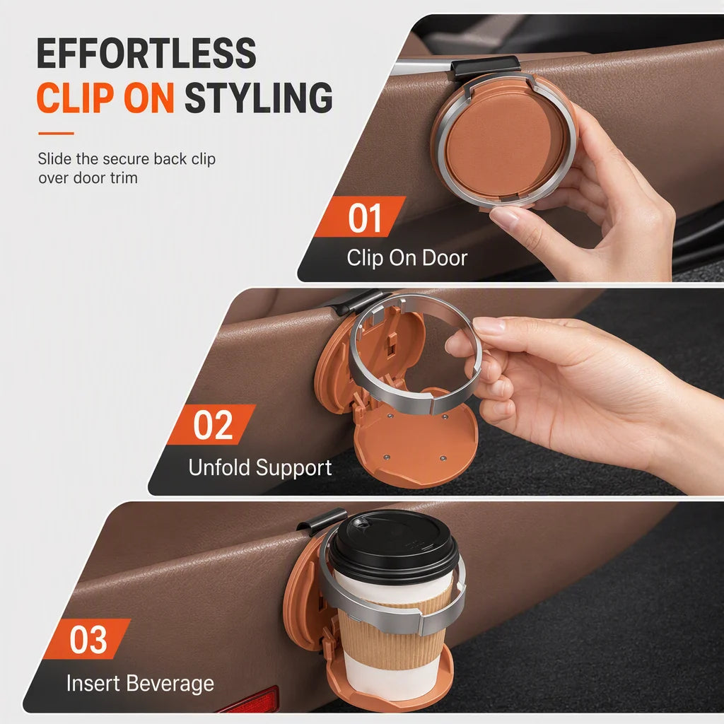Foldable Car Door Cup Holder Product Image 09