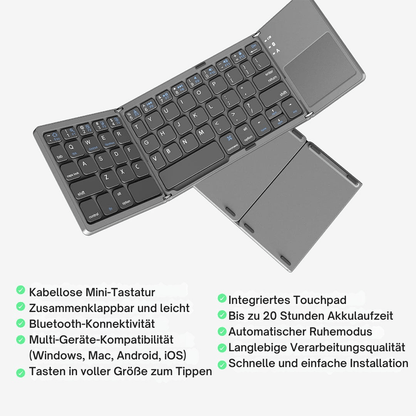 Foliofold Wireless Mini Keyboard Touchpad Product Image 02