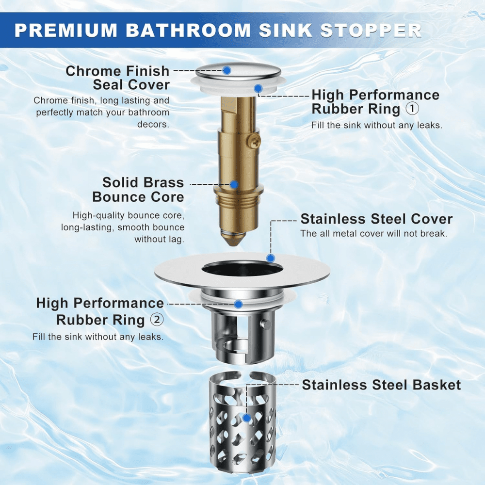 Freshdrain Metal Sink Stopper Hair Filter Product Image 07