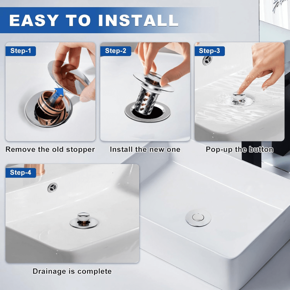 Freshdrain Metal Sink Stopper Hair Filter Product Image 08