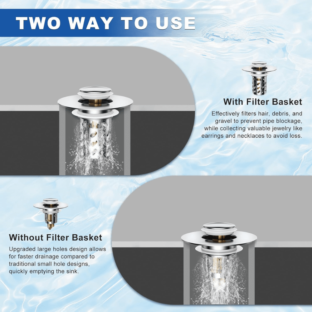 Freshdrain Metal Sink Stopper Hair Filter Product Image 09