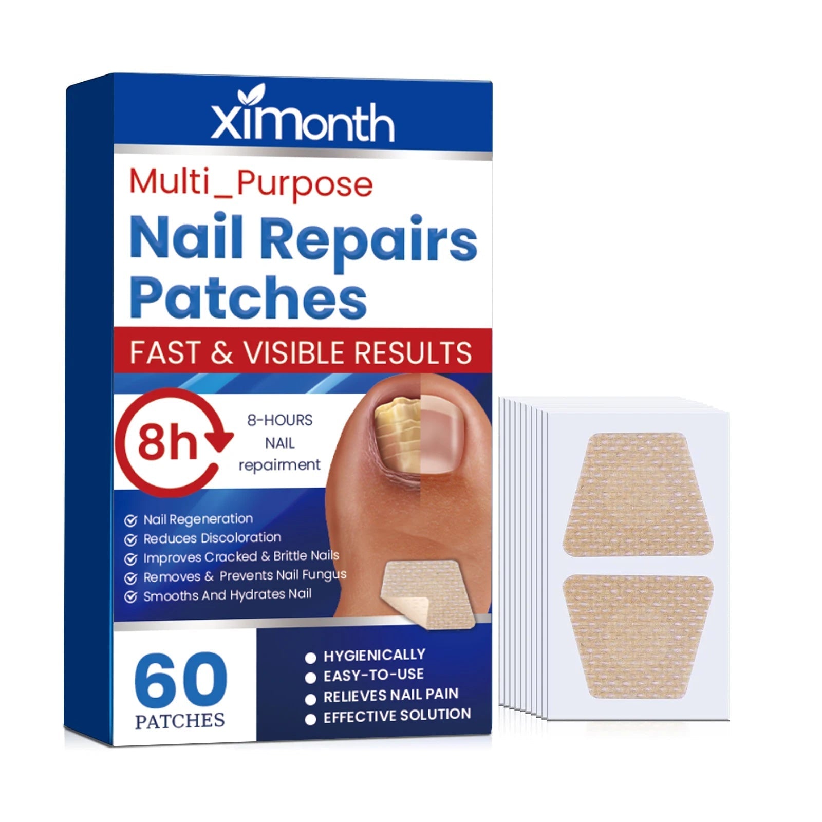 Freshnail Clear Care Adhesive Nail Patches 60 Count Product Image 01