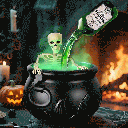Frightbrew Cauldron Skull Halloween Decor Product Image 01