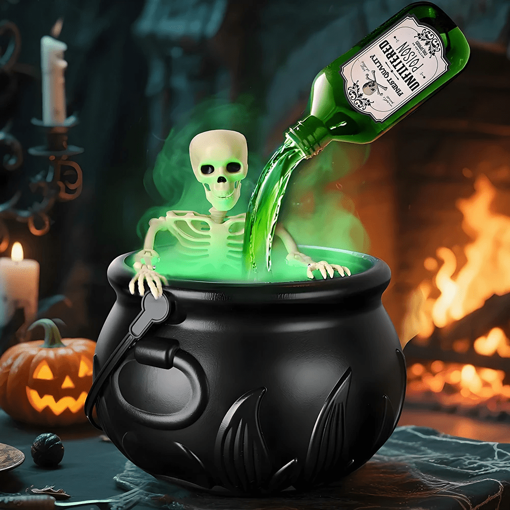 Frightbrew Cauldron Skull Halloween Decor Product Image 02