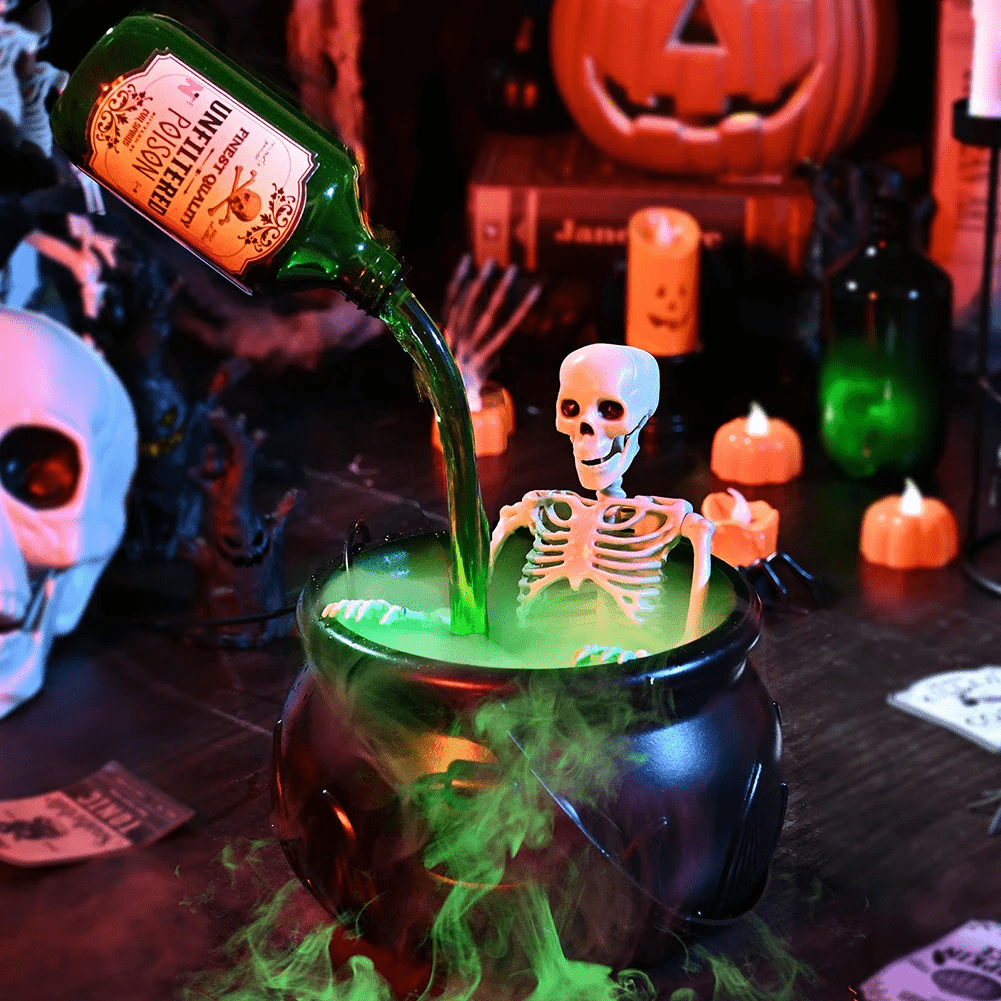 Frightbrew Cauldron Skull Halloween Decor Product Image 03