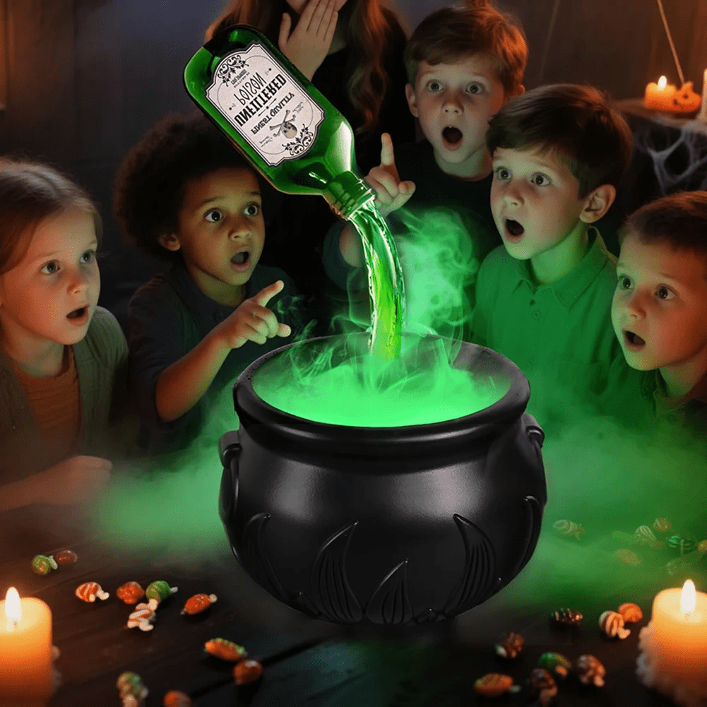 Frightbrew Cauldron Skull Halloween Decor Product Image 05