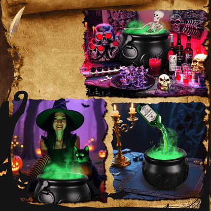 Frightbrew Cauldron Skull Halloween Decor Product Image 06