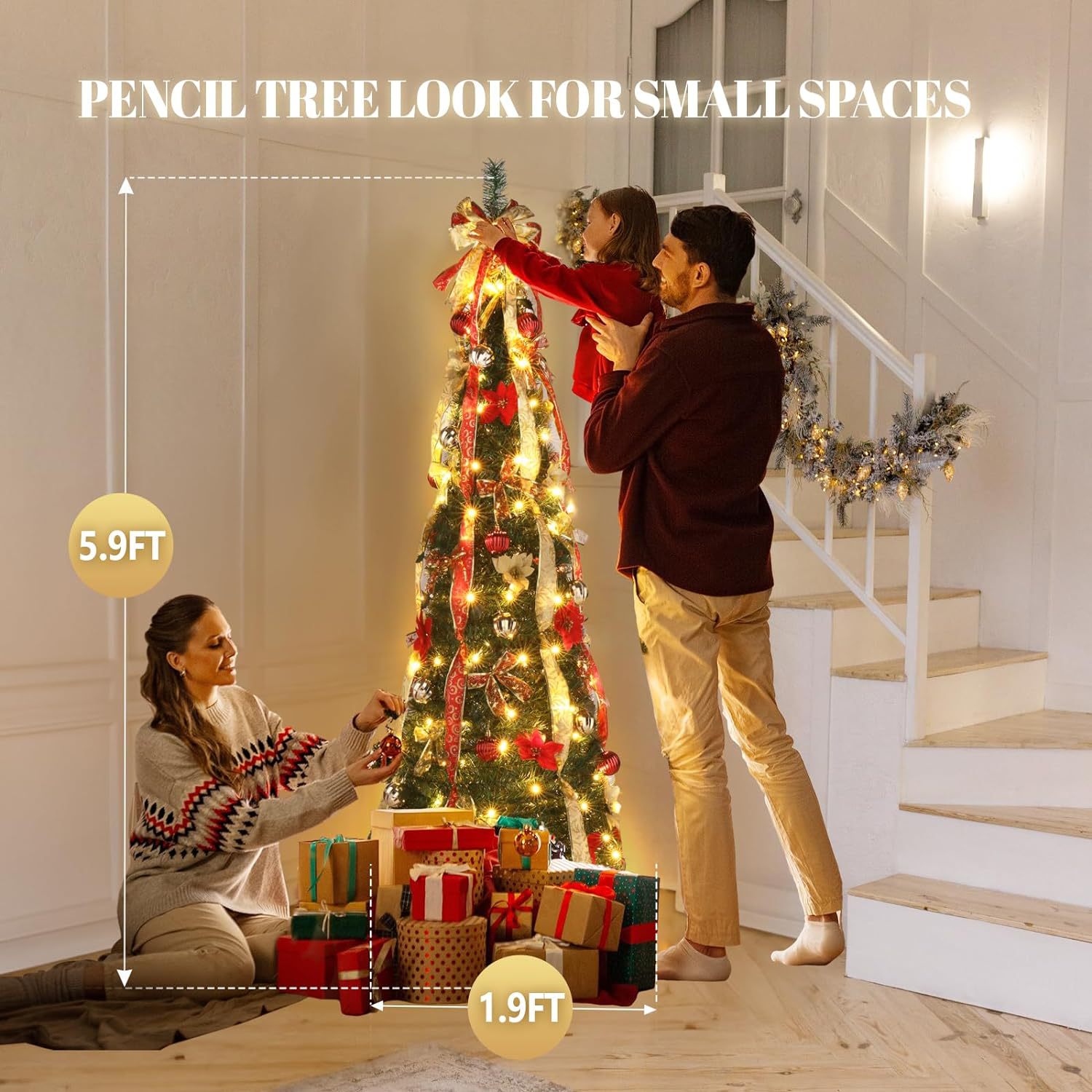 Frostglow Pre Lit Folding Christmas Tree Product Image 03