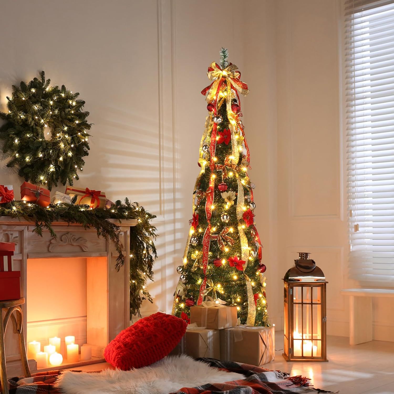 Frostglow Pre Lit Folding Christmas Tree Product Image 05