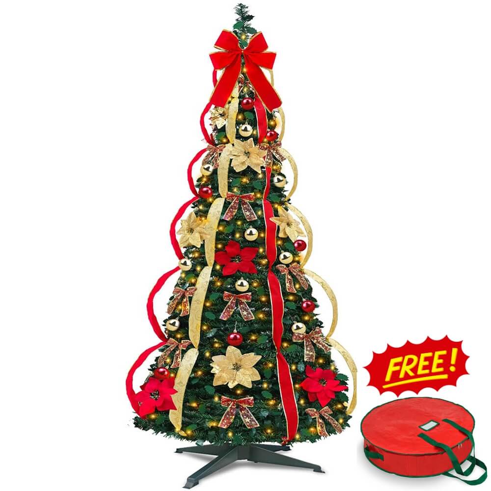Frostglow Pre Lit Folding Christmas Tree Product Image 09