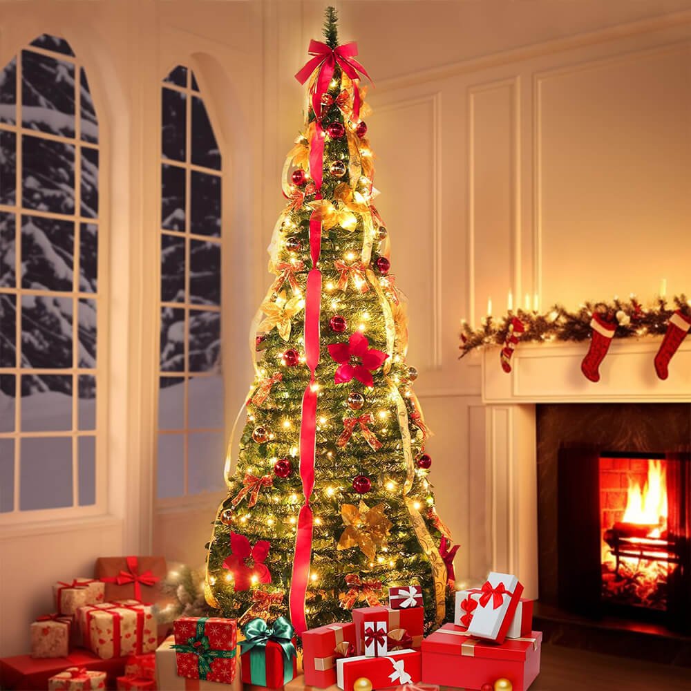 Frostglow Pre Lit Folding Christmas Tree Product Image 13
