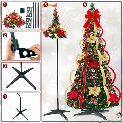 Frostglow Pre Lit Folding Christmas Tree Product Image 16
