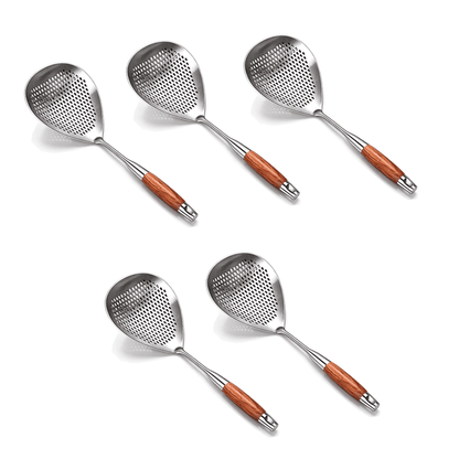 Frying Skimmer Pear Wood Handle Product Image 04
