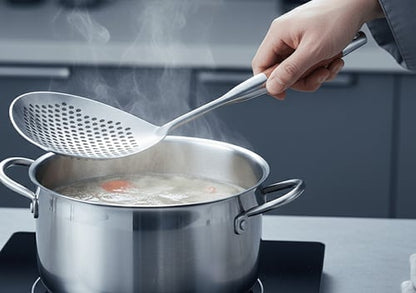 Frying Skimmer Pear Wood Handle Product Image 05
