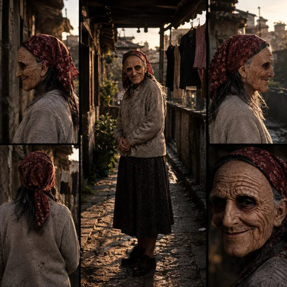 Full Head Latex Aged Character Mask Product Image 03